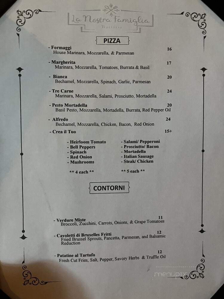 Menu page 1