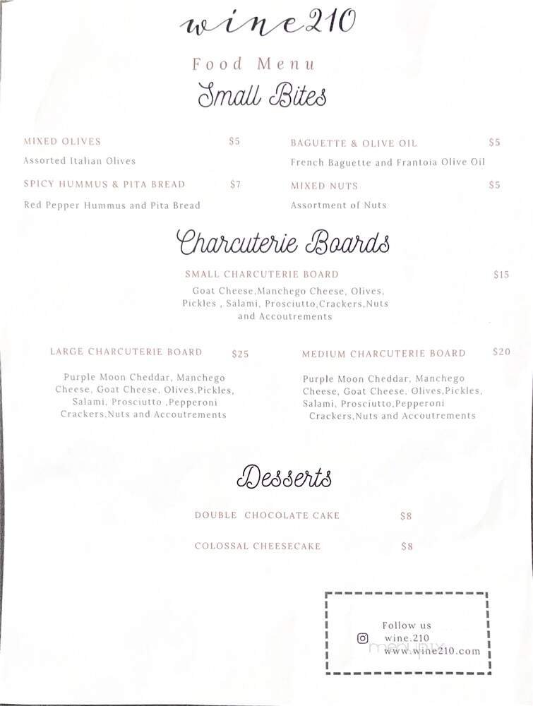 Menu page 1