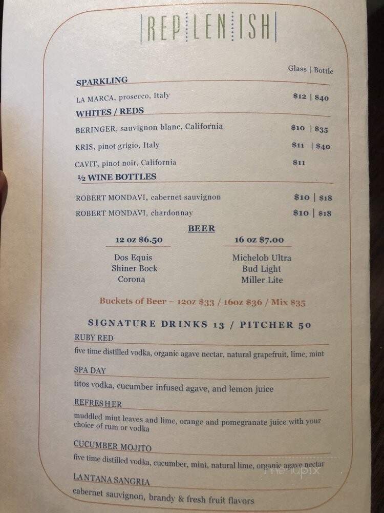 Menu page 1