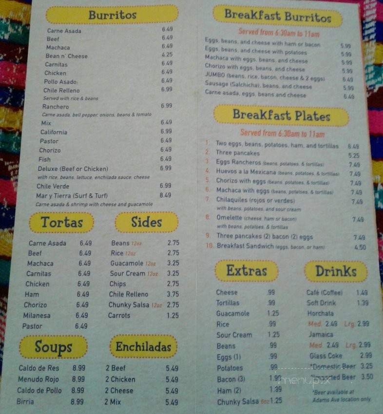 Menu page 2