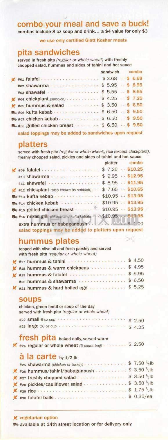 Menu page 1