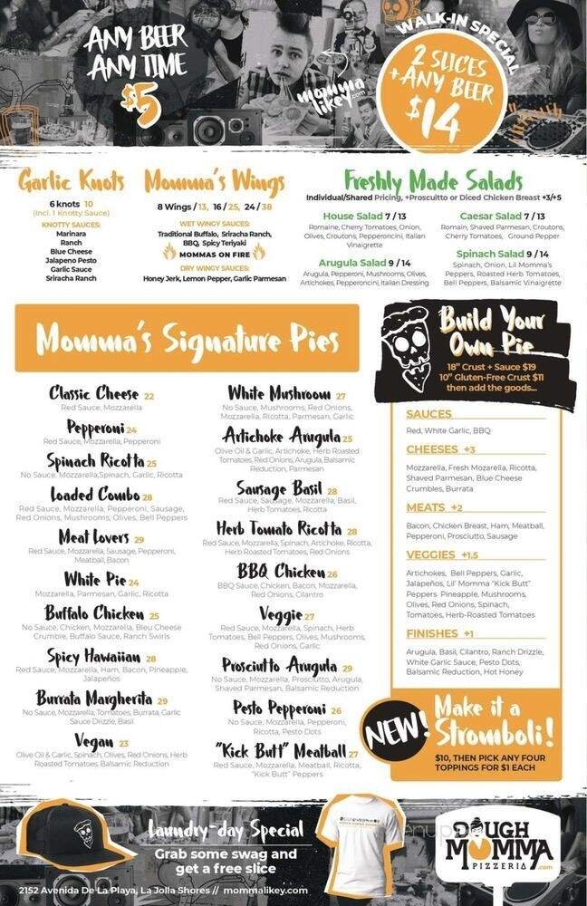 Menu page 1