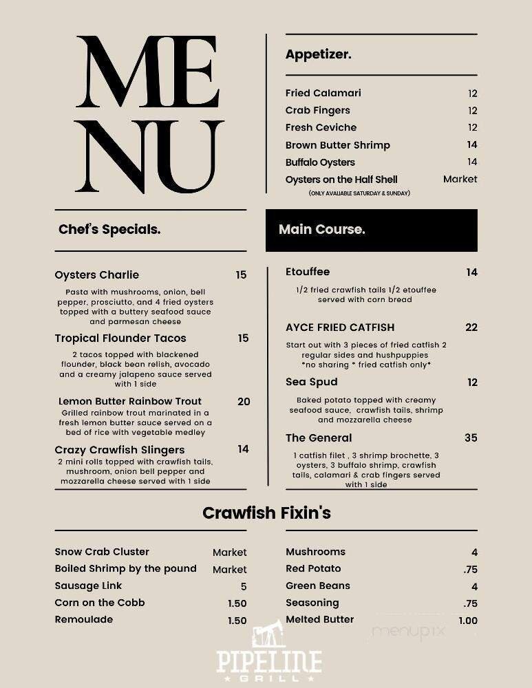 Menu page 1