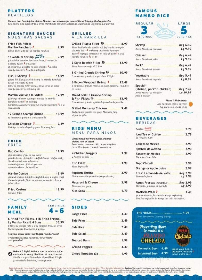 Menu page 1