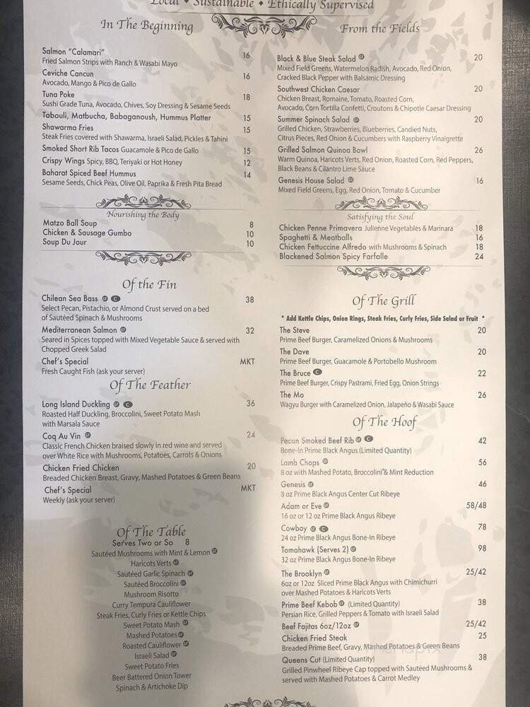 Menu page 1
