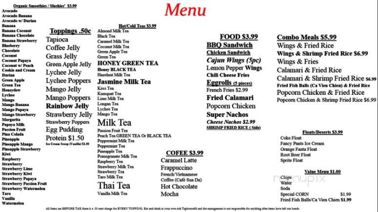 Menu page 1