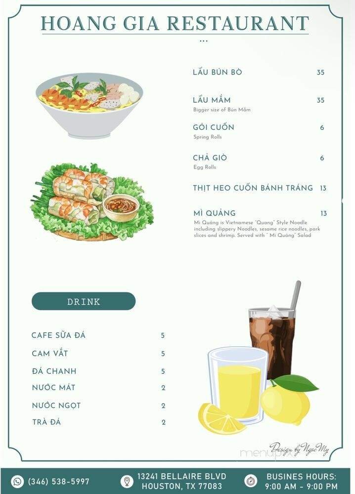 Menu page 1