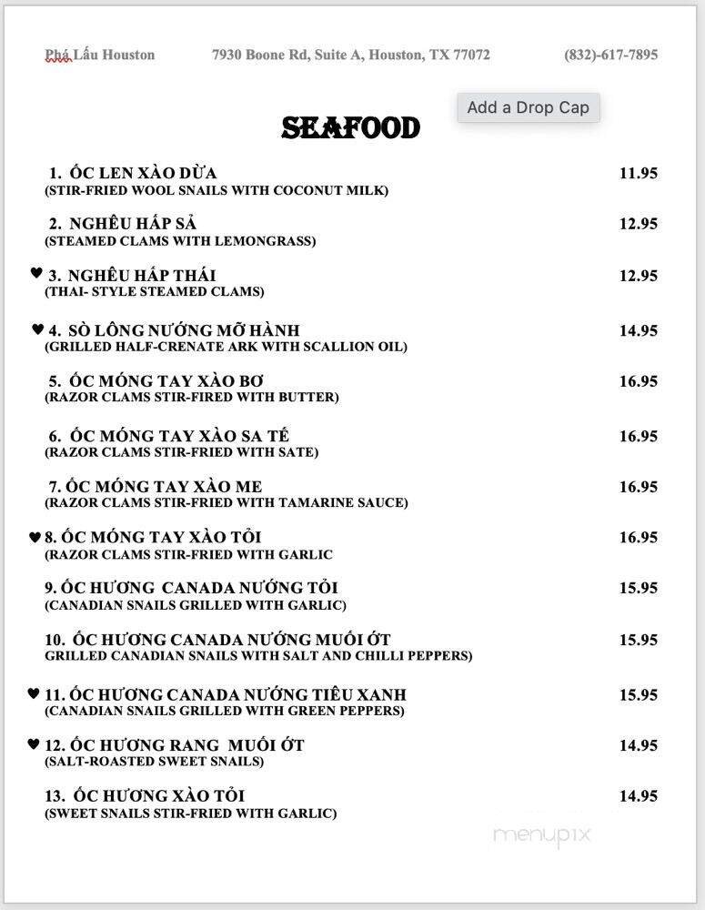 Menu page 2