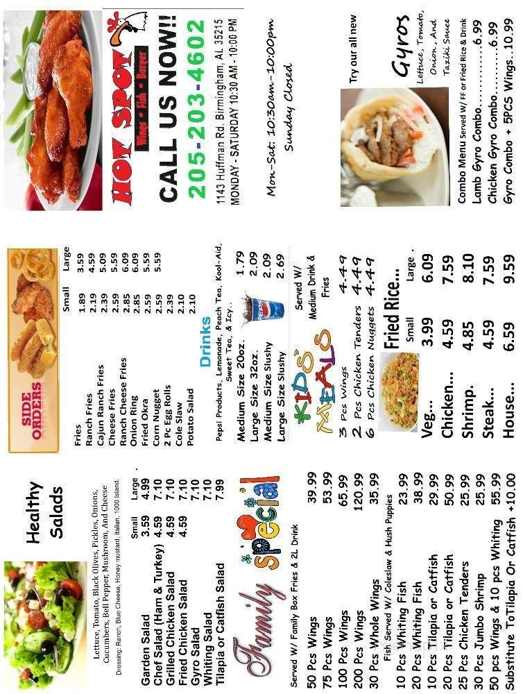 Menu page 1