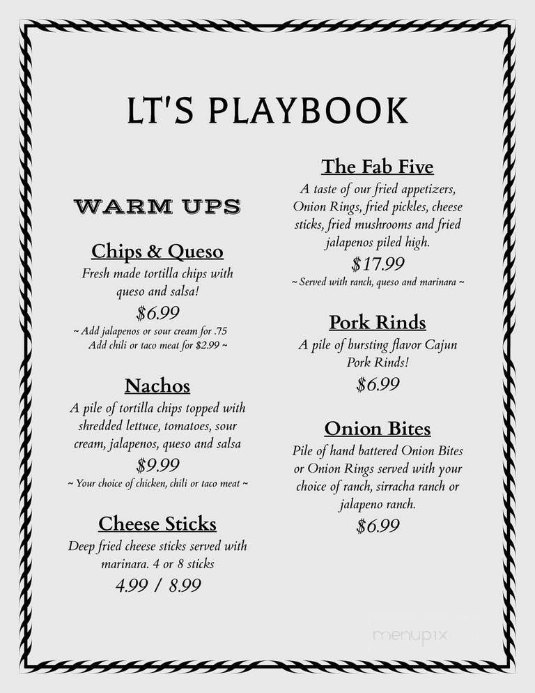 Menu page 1