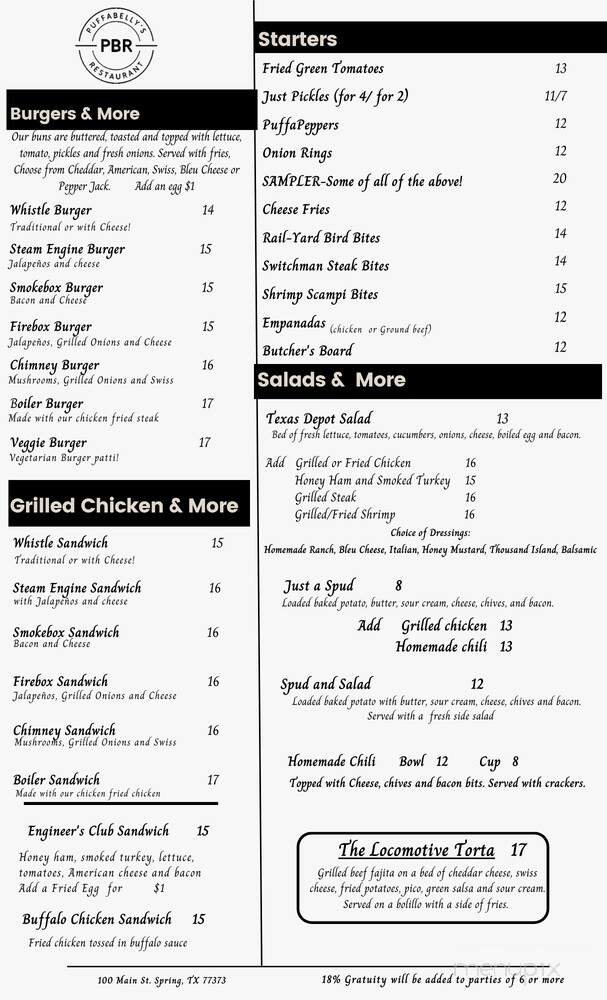 Menu page 1