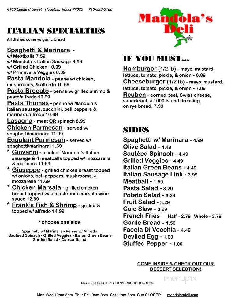 Menu page 2