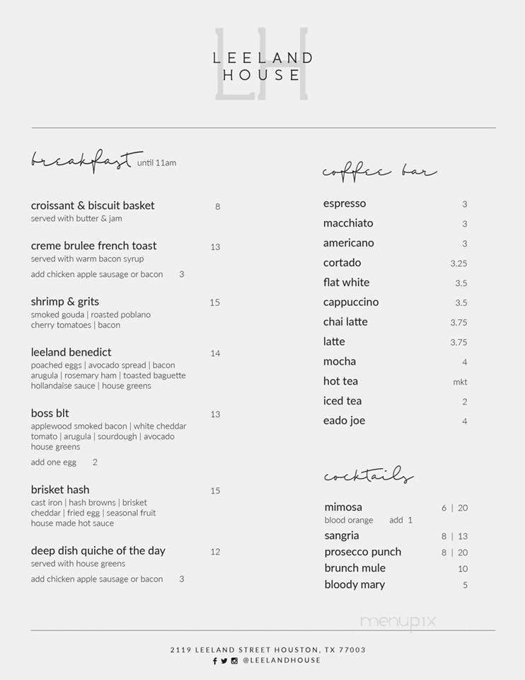 Menu page 1