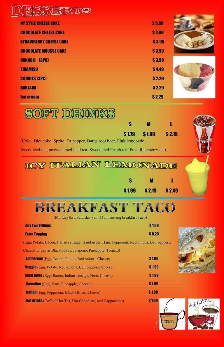 Menu page 2