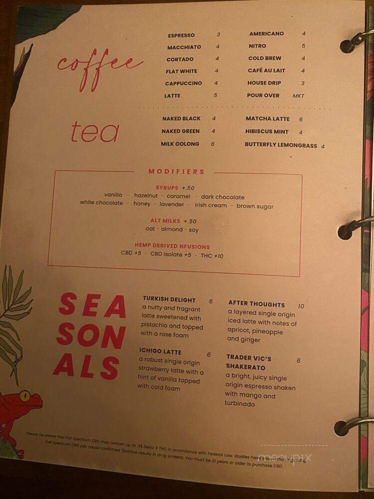 Menu page 1