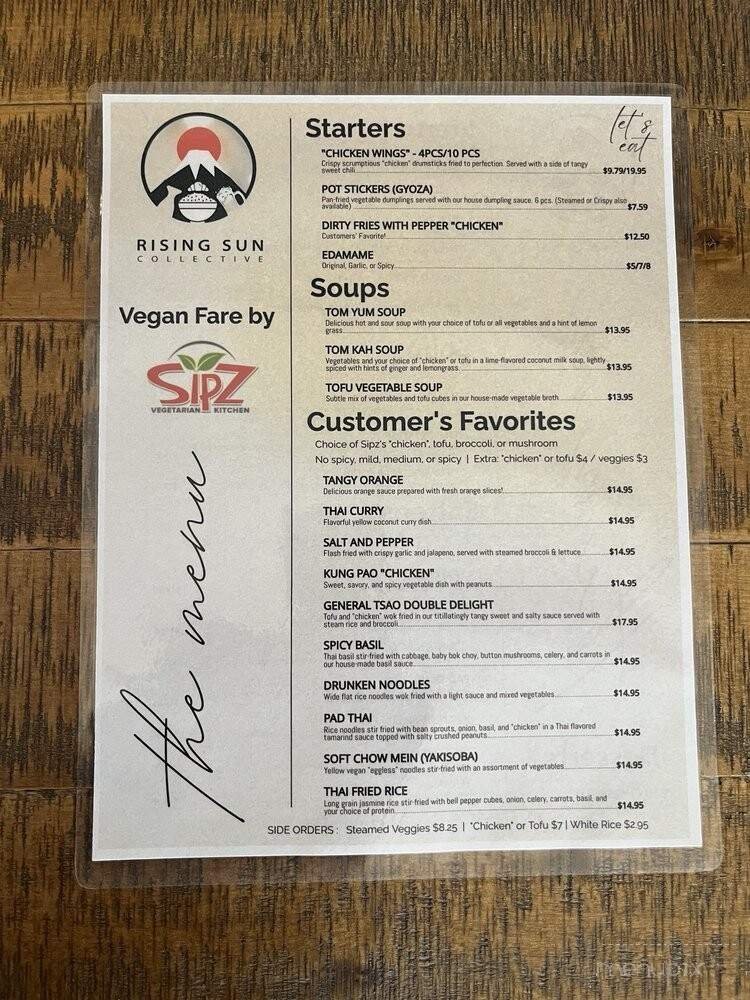 Menu page 1