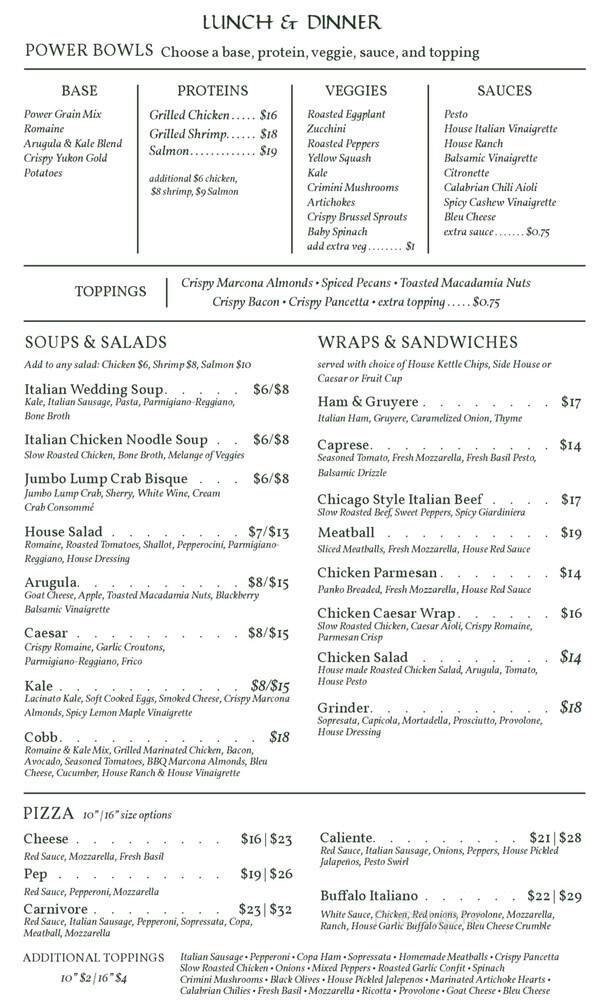 Menu page 1