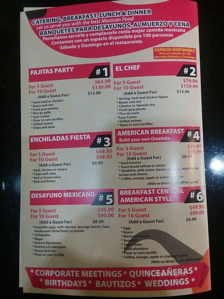 Menu page 1