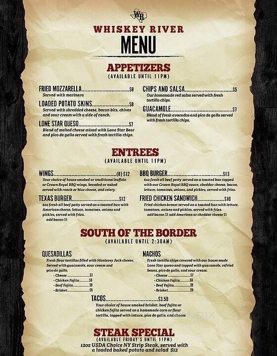 Menu page 1
