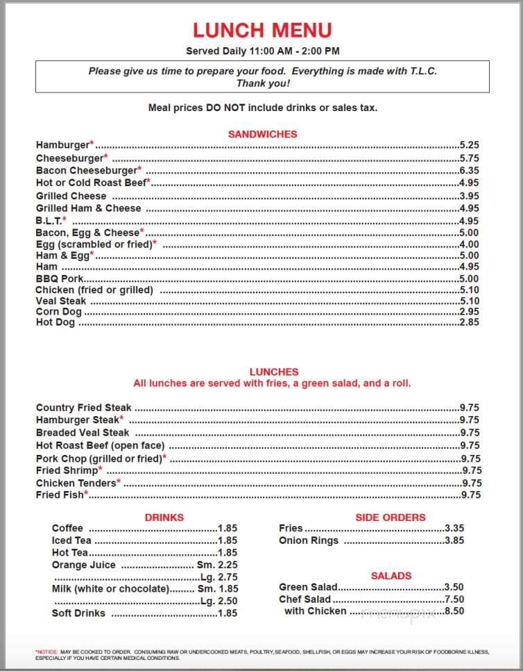 Menu page 2