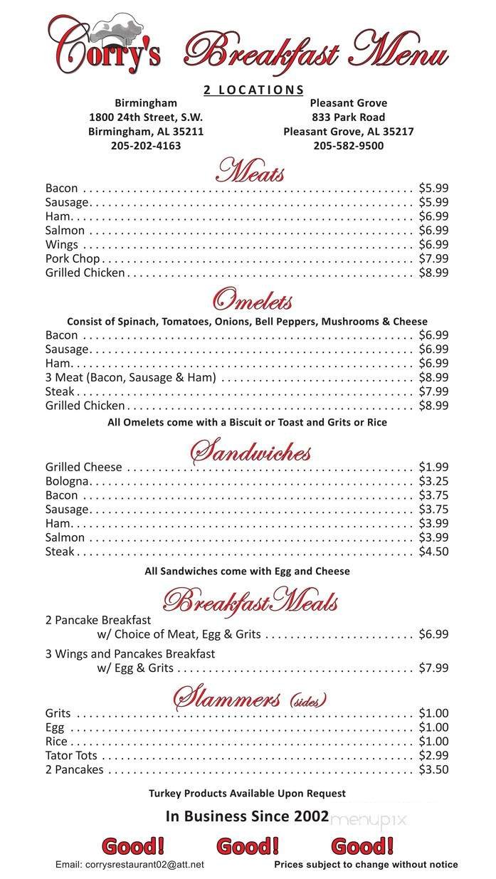 Menu page 1
