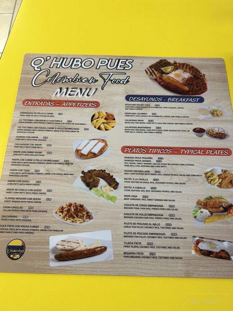 Menu page 1