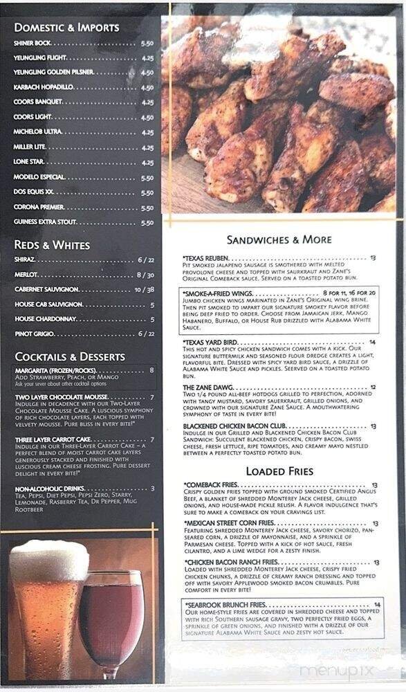 Menu page 1