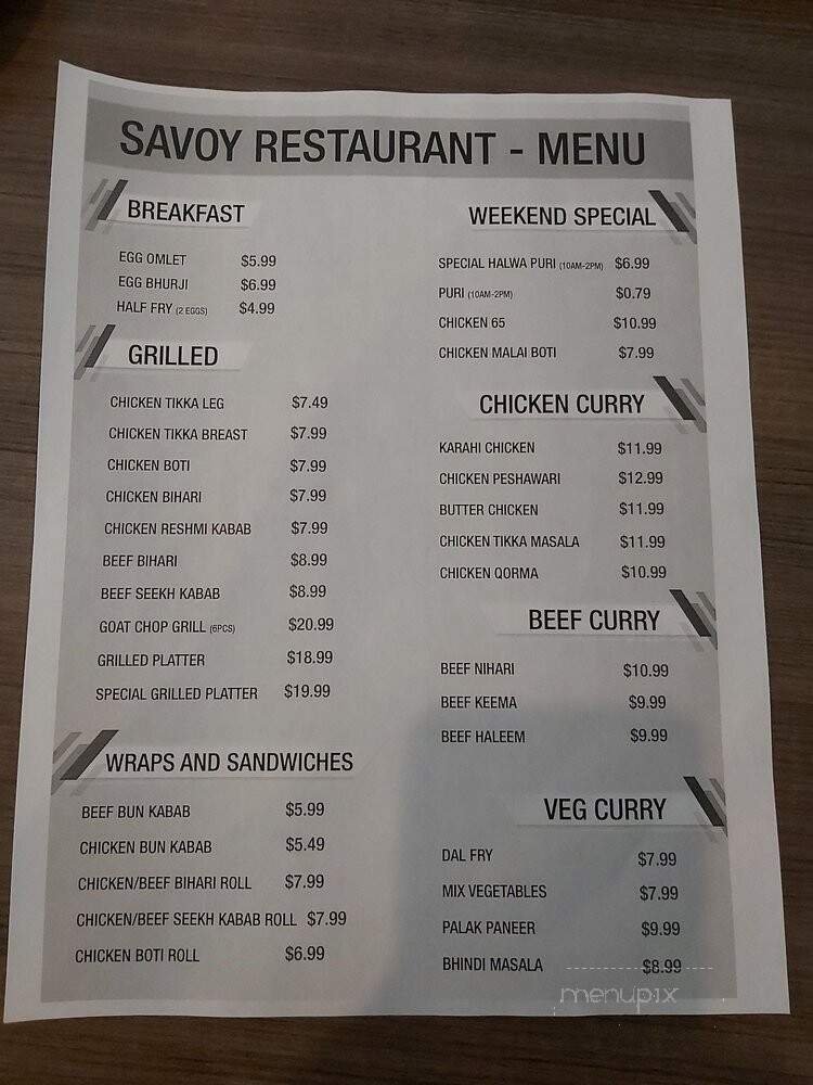 Menu page 1