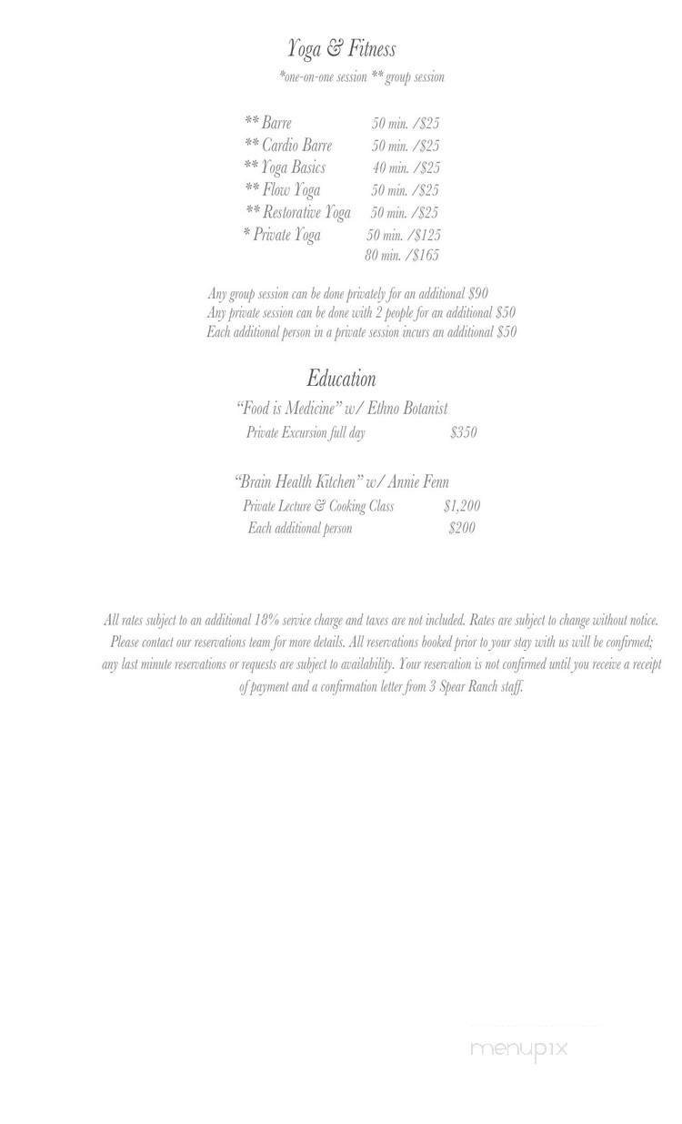 Menu page 2