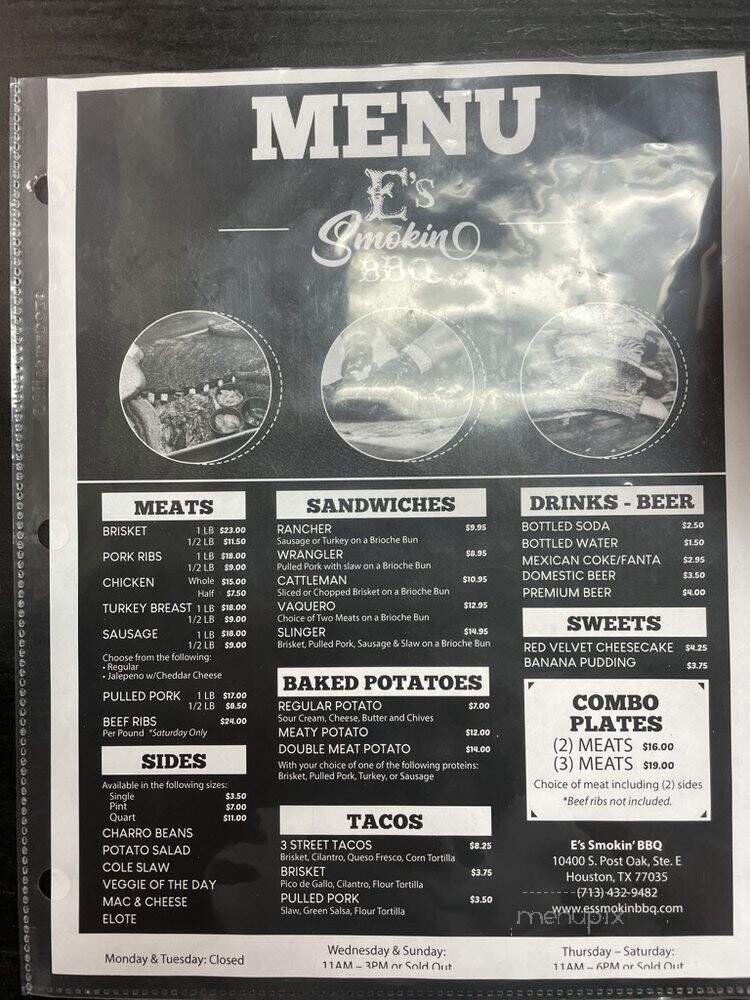 Menu page 1