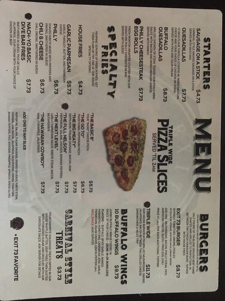 Menu page 1