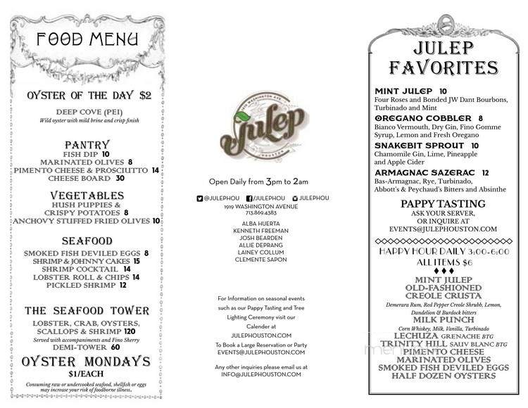 Menu page 1