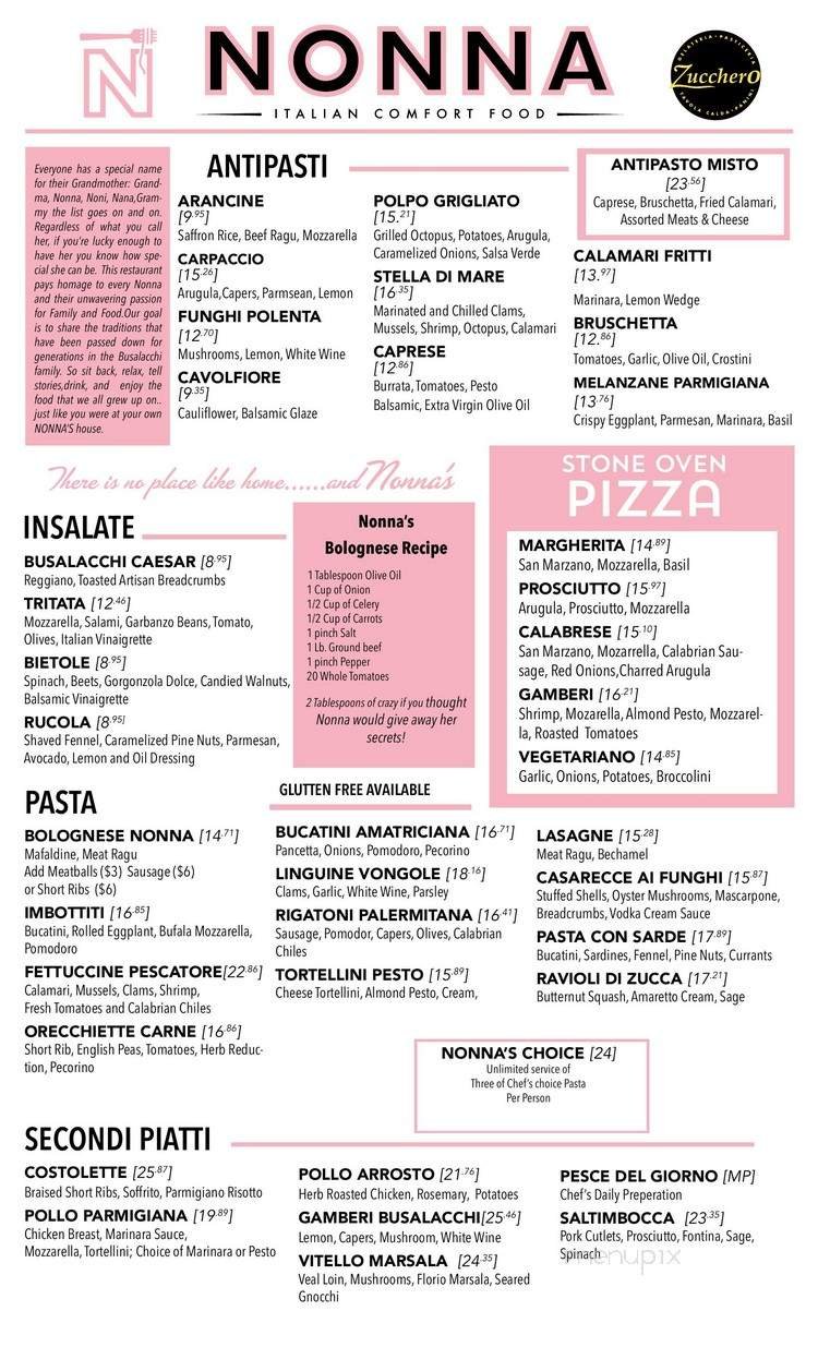 Menu page 1