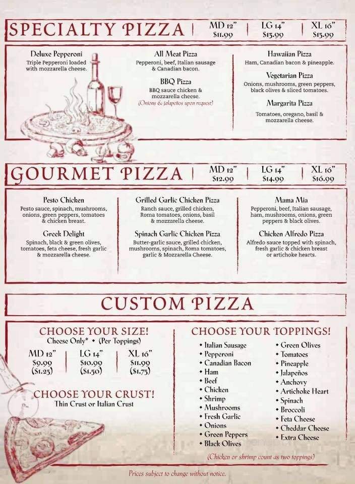 Menu page 1