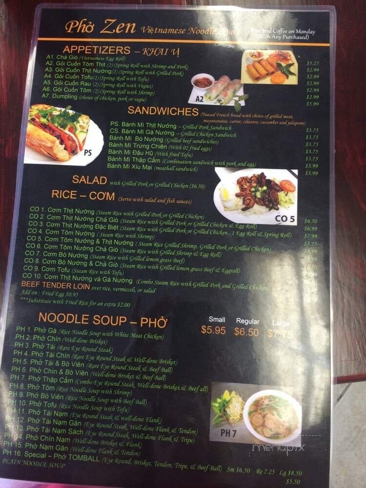 Menu page 1
