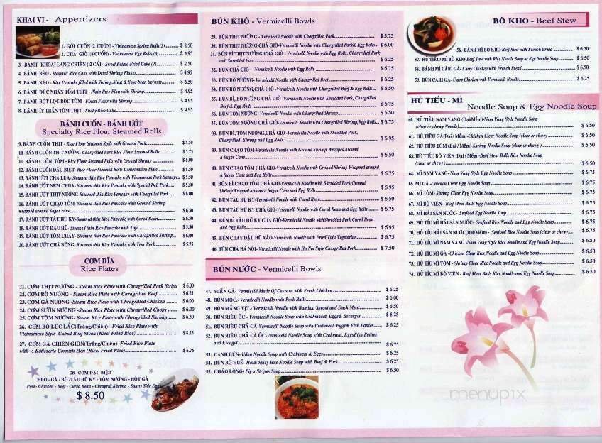 Menu page 2