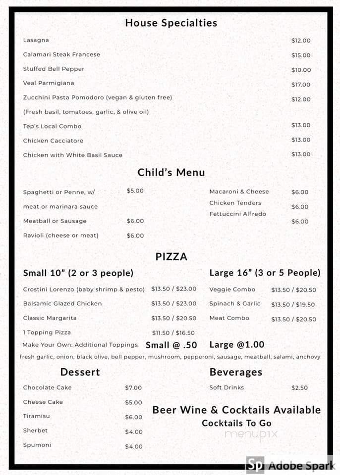 Menu page 2