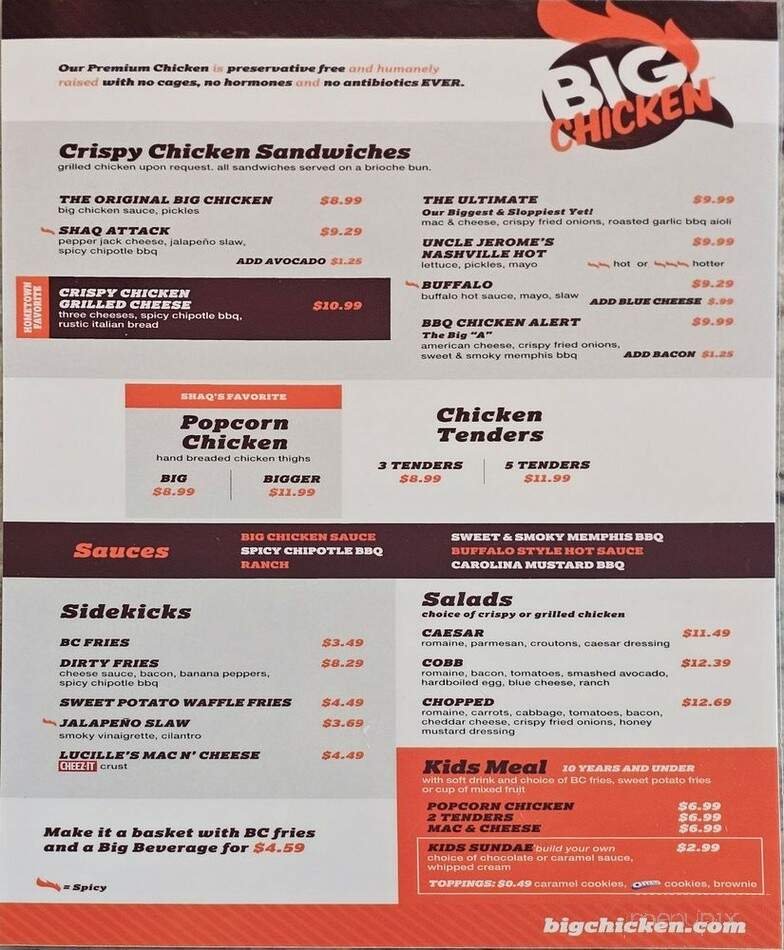 Menu page 1