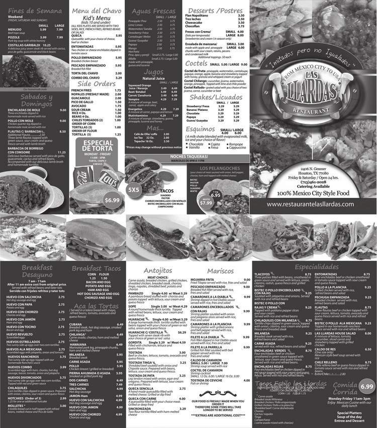Menu page 1
