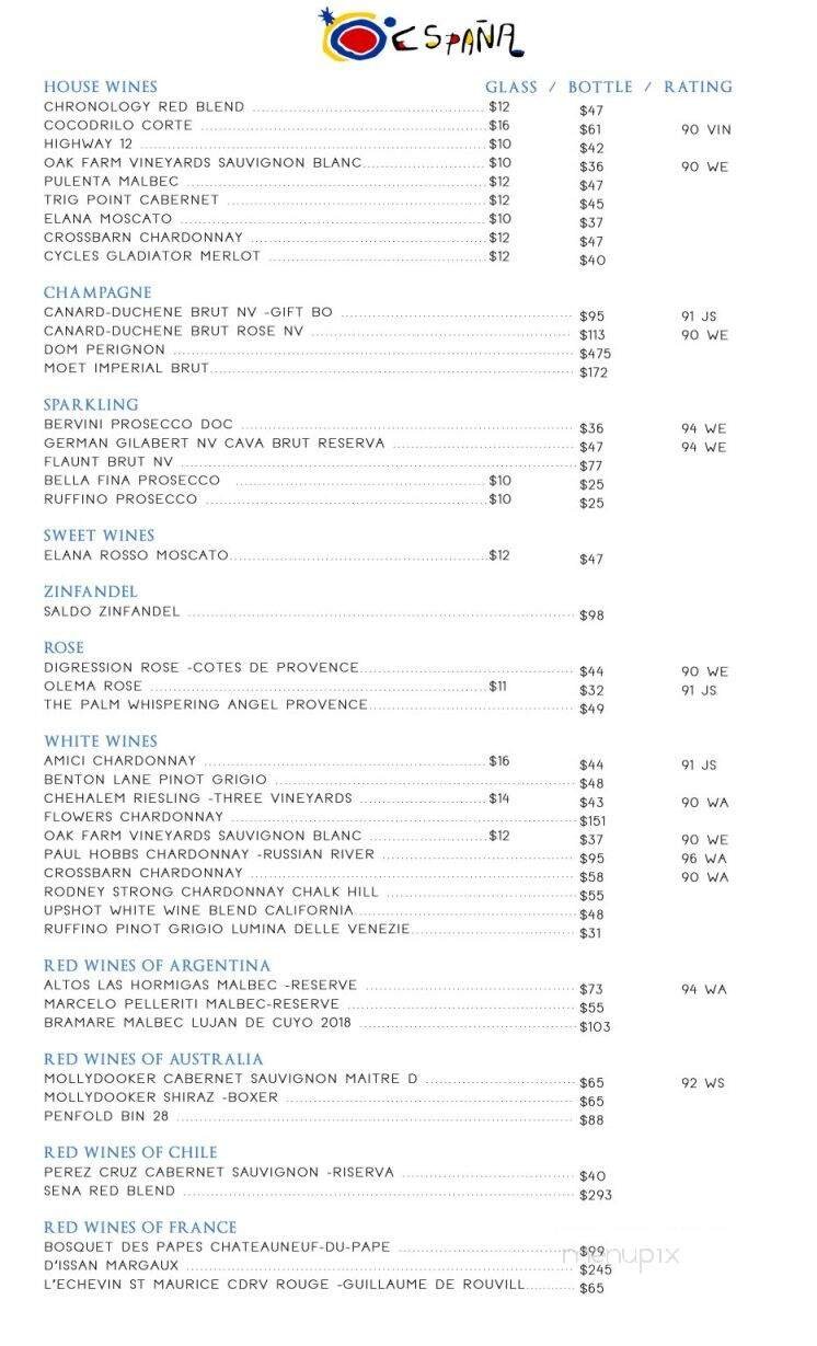 Menu page 1