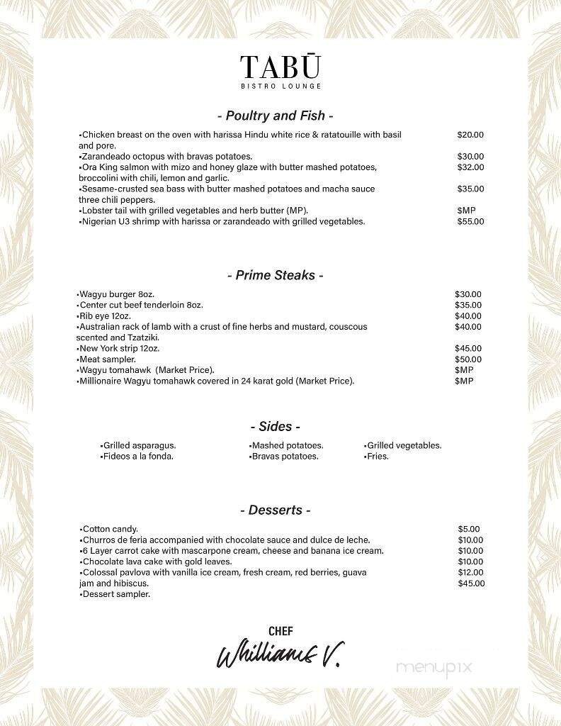 Menu page 1