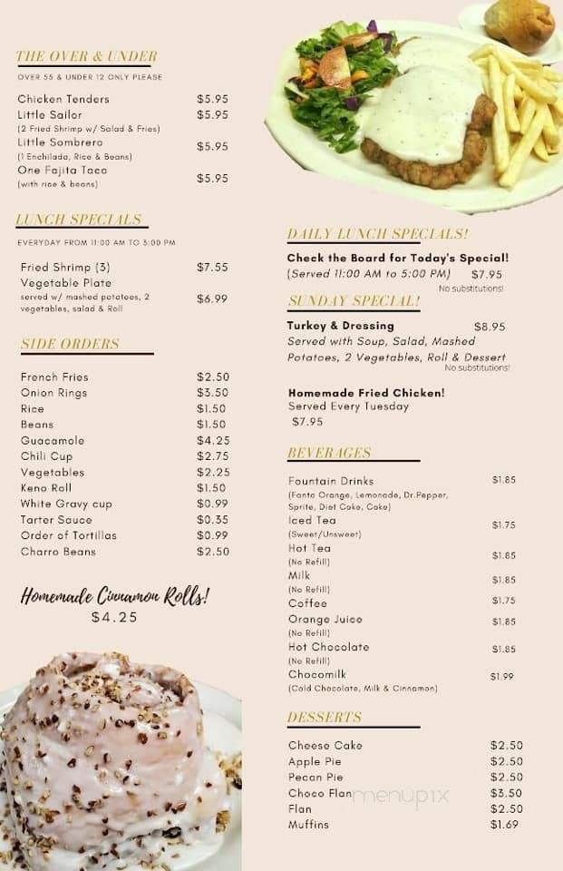 Menu page 1