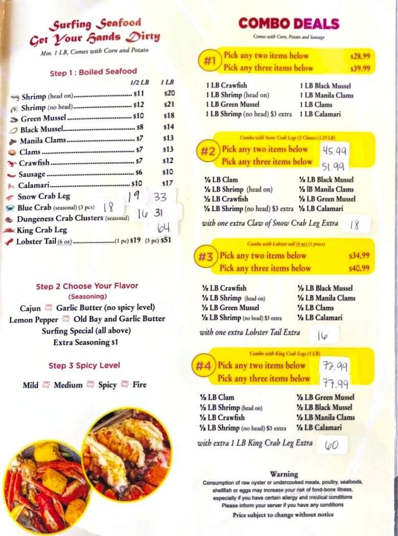 Menu page 1