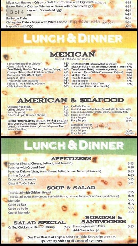 Menu page 1