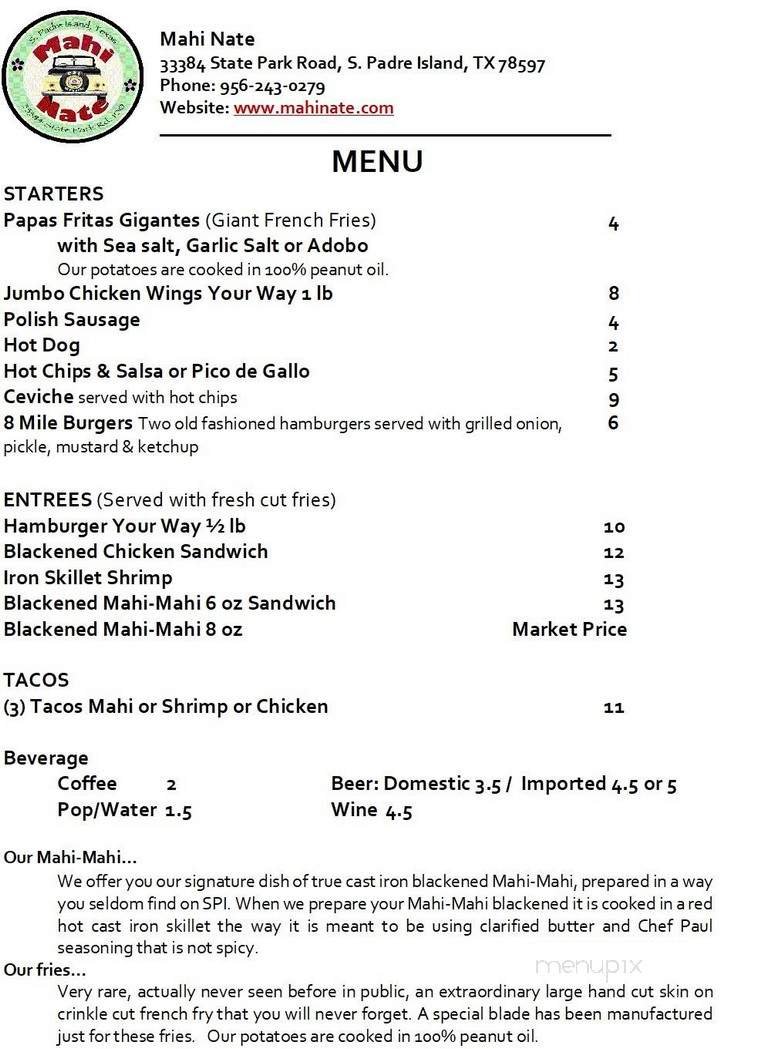Menu page 1
