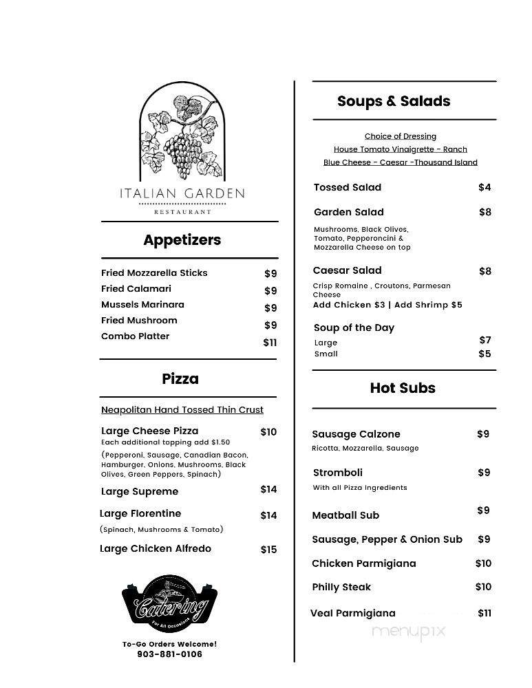 Menu page 1