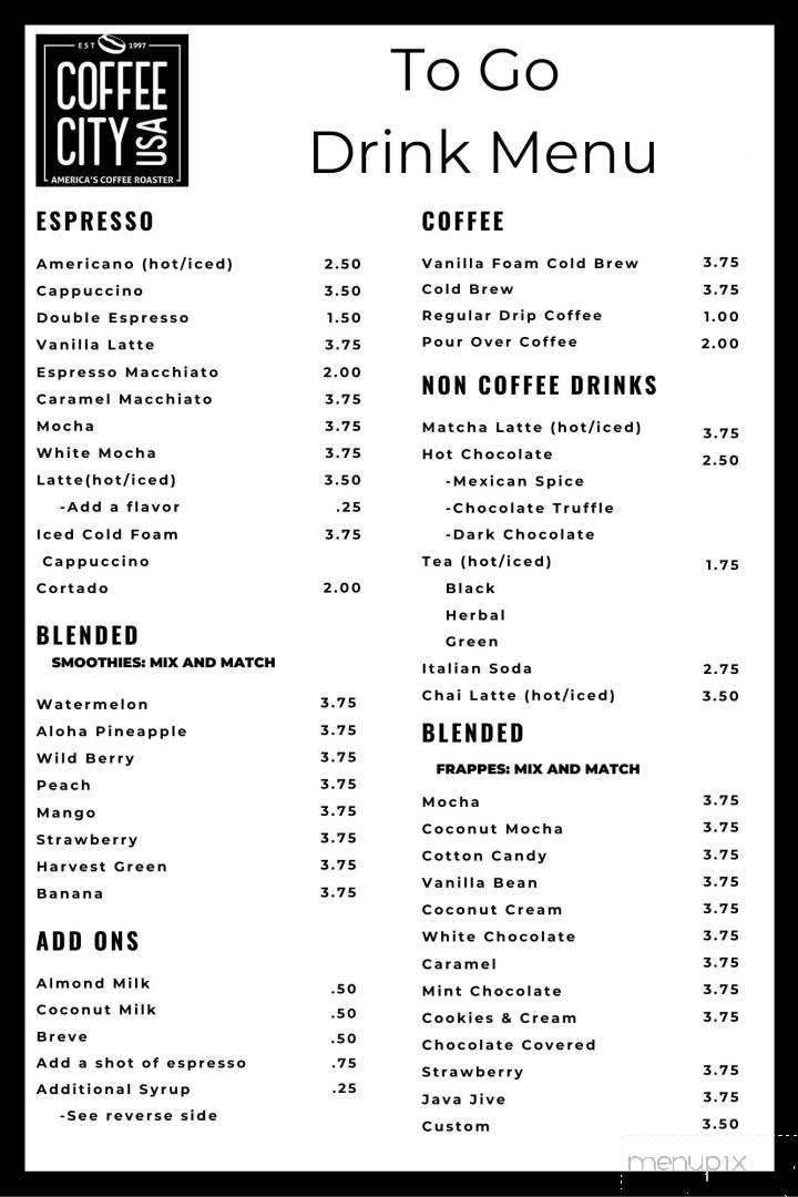 Menu page 1