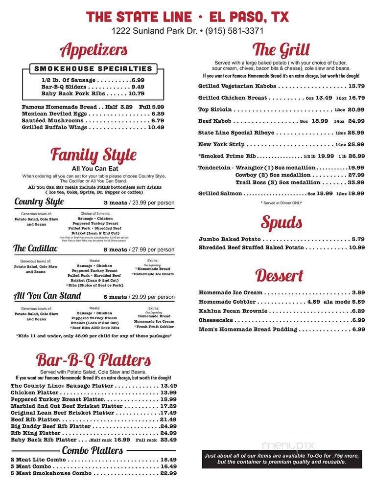 Menu page 1