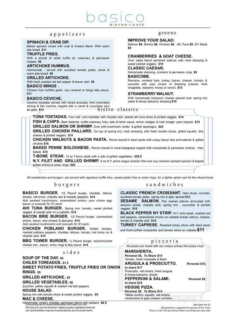 Menu page 1