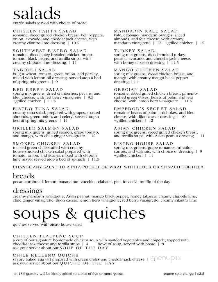 Menu page 1
